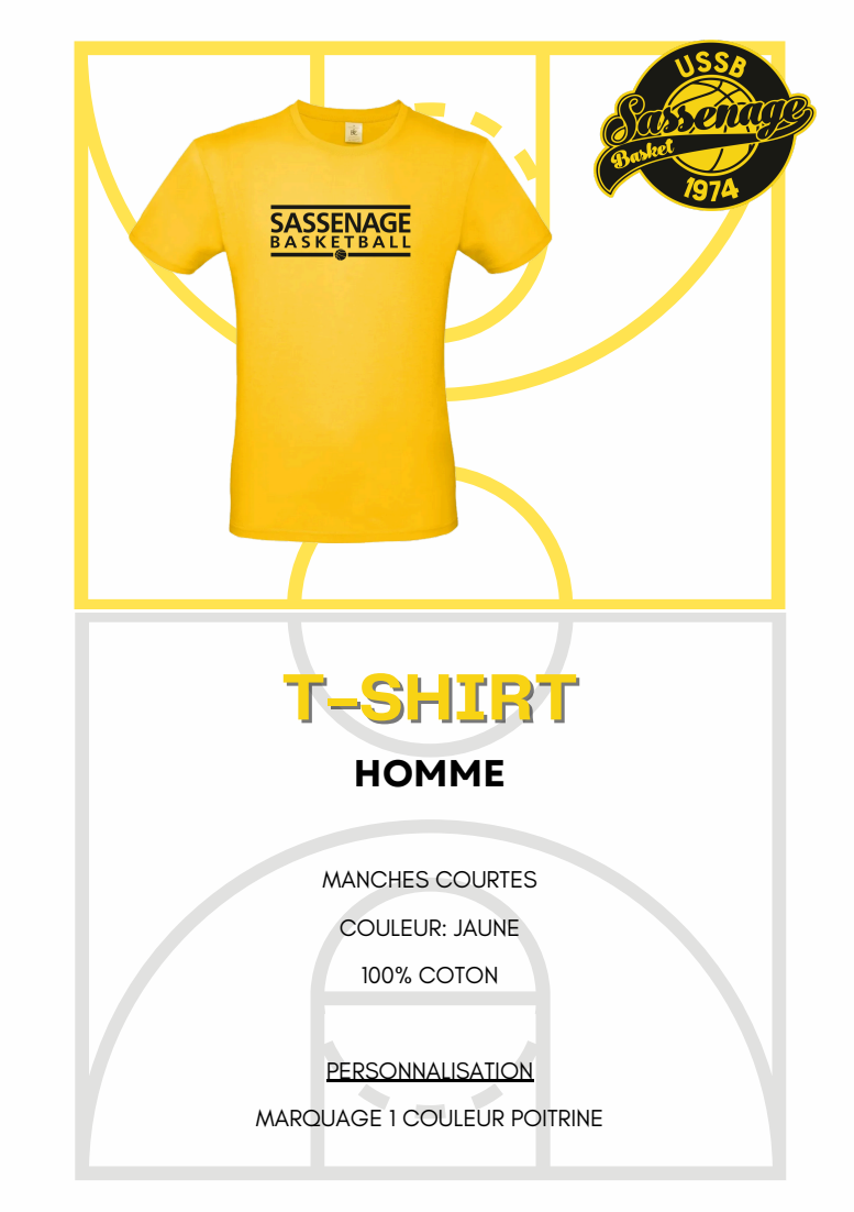 Tshirt Jaune E1780822437234